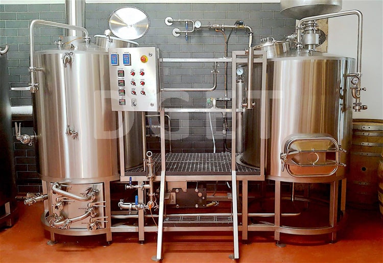 500L 2 vessel electric heating beer mashing system Sistema de trituración de cerveza con calentamiento eléctrico de 2 recipientes 500L