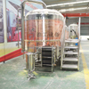 2000L restaurante solía cobre rojo Comercial 3 Vasos de cerveza cervecería equipo de elaboración en Venta