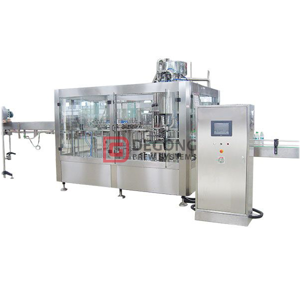 14-12-4 Máquina automática de embotellado de cerveza Sistema de llenado, taponado y limpieza de botellas de vidrio 3 en 1
