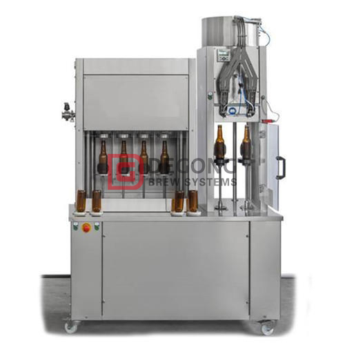 Máquina de llenado de cerveza de botella de vidrio isobárico completamente automática / línea de embotellado para la venta