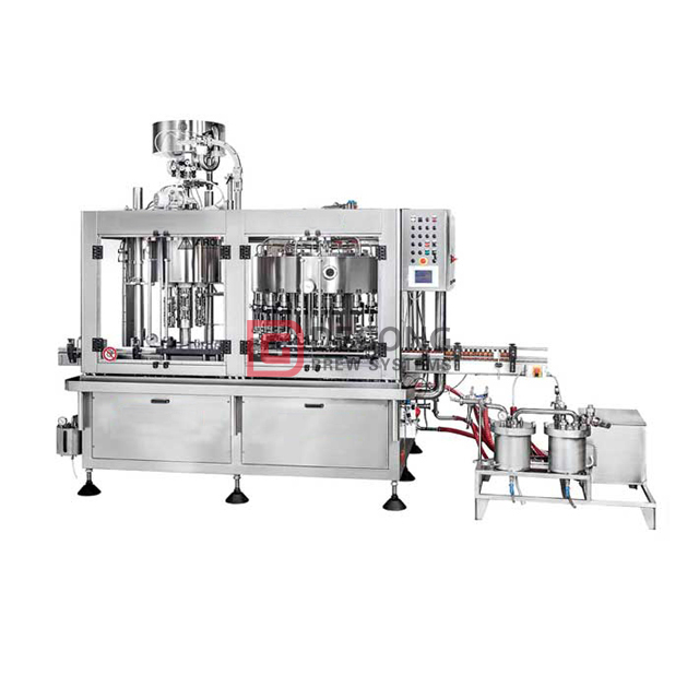 14-12-4 Máquina automática de embotellado de cerveza Sistema de llenado, taponado y limpieza de botellas de vidrio 3 en 1