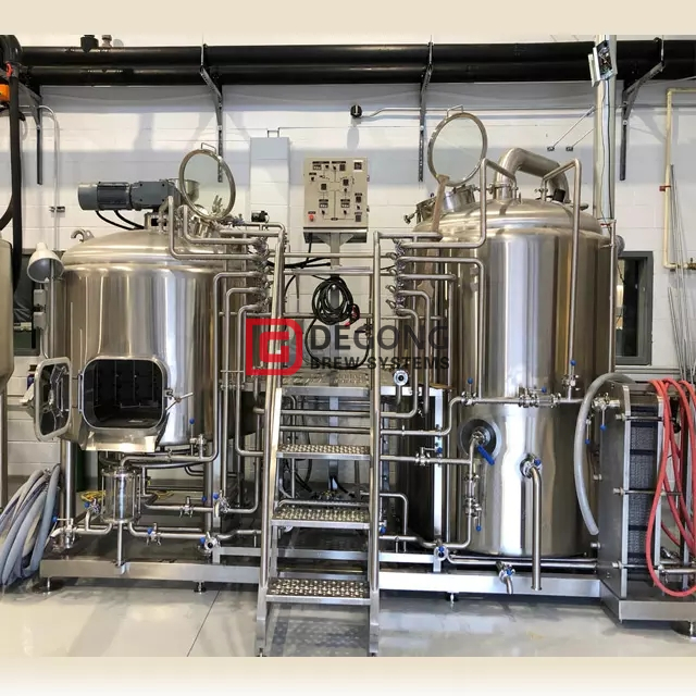 500L Línea de producción comercial de cerveza de microcervecería de acero inoxidable de 2 recipientes para la venta