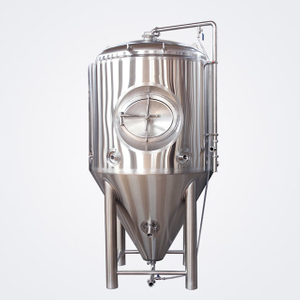 1000L Chaqueta de enfriamiento de boca de alcantarilla lateral / superior personalizable Tanque de cervecería de fermentador de cerveza cónico aislado Disponible para la venta