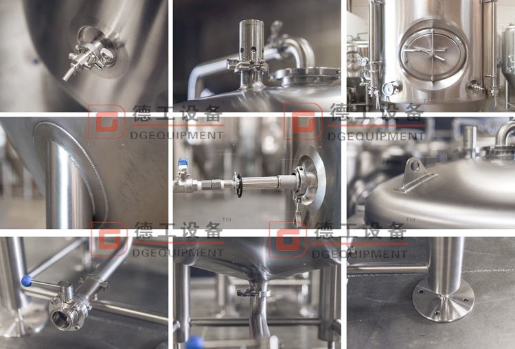 accesorios de tanque de cerveza brillante